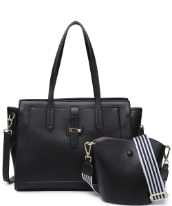 Fashion 2-in-1 Satchel Bag 716536 BLACK